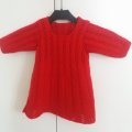 Kundbild Viking garn Baby Ull 50g - Röd (350): Julklänning till barnbarnet Linnea