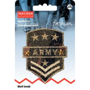 Tygmärke Militär Army vapensköld khaki Tygmärke Militär Army vapensköld khaki