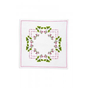 Broderikit Duk - Rosa klocka Broderikit Duk - Rosa klocka