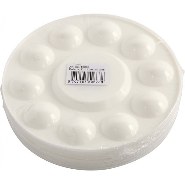 Palett - vit - Ø17 cm - 10 st Palett - vit - Ø17 cm - 10 st