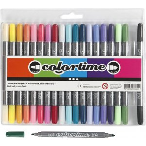Colortime Dubbeltusch - kompletterande färger - 20 st Colortime Dubbeltusch - kompletterande färger - 20 st