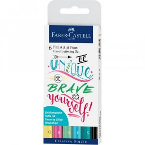 Ritpenna Faber-Castell PITT Artist Handlettering - 6 pennor Ritpenna Faber-Castell PITT Artist Handlettering - 6 pennor