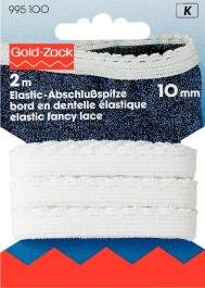 Elastisk spets 10 mm vit 2 m Elastisk spets 10 mm vit 2 m
