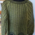 Kundbild Viking garn Hobbygarn 50g - Grön (934): Nystickad ylletröja