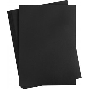 Färgad Kartong - svart - A2 - 180 g - 100 ark Färgad Kartong - svart - A2 - 180 g - 100 ark