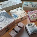 Kundbild Träskrin set 22 x 14 x 9 cm - obehandlat 4 delar: Bra kvalité och lätt att dekorera....