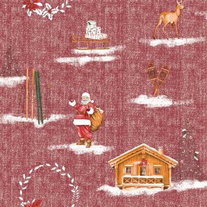 Vaxduk PVC Tomte - Röd Vaxduk PVC Tomte - Röd