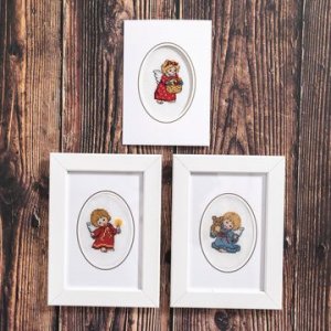 Broderikit - Små änglar 3 tavlor / kort Broderikit - Små änglar 3 tavlor / kort