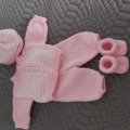 Kundbild Junior 50g - Vit: Stickade dockkläder,blev jättebra!
