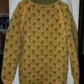 Kundbild Viking garn Hobbygarn 50g - Grön (934): Herrtröjan stickad i Viking...