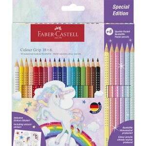 Färgpennset - Faber-Castell - Redline CP Colour Grip - Enhörning 18+6 Färgpennset - Faber-Castell - Redline CP Colour Grip - Enhörning 18+6