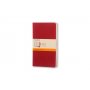 Cahier journal Large Linjerad - Cranberry Red