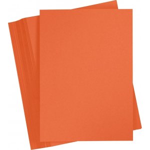 Färgad Kartong - orange - A4 - 180 g - 100 ark Färgad Kartong - orange - A4 - 180 g - 100 ark