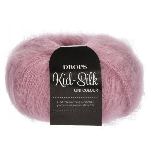 DROPS Kid-Silk Uni Colour garn - 25g - Gammalrosa (04) DROPS Kid-Silk Uni Colour garn - 25g - Gammalrosa (04)