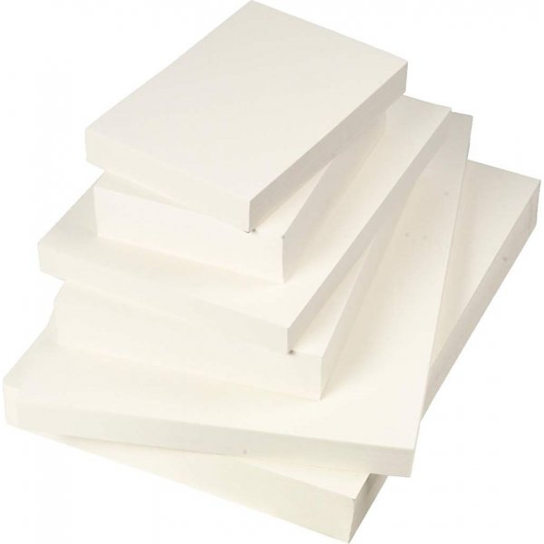 Akvarellpapper - vit - A3, A4, A5 - 200+300 g - 100 ark