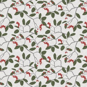 Vaxduk Winterberry - Vit/röd Vaxduk Winterberry - Vit/röd